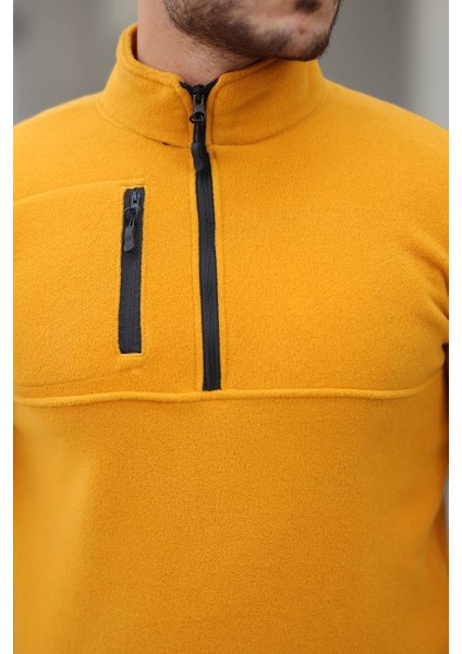 Yarım Fermuar Polar Sarı fiyatları