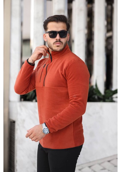 Yarım Fermuar Polar Kiremit fiyatları