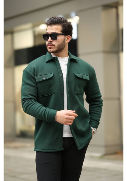 Mrs 3 Iplik Cepli Gömlek Zümrüt Yeşili