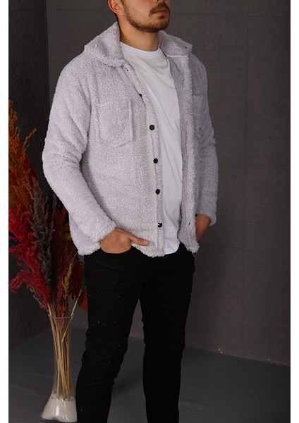 Peluş Ceket Açık Gri fiyatları