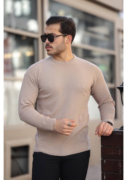 Tmb Kare Triko Kazak Krem