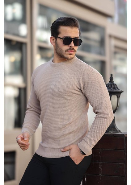 Tmb Kare Triko Kazak Krem modelleri