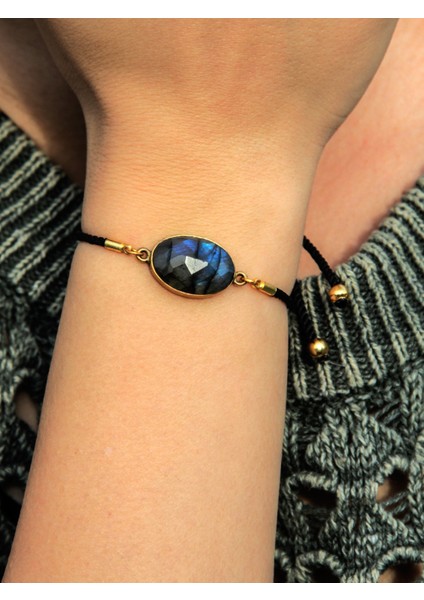 Doğal Taş Labradorit Doğal Taşlı Asansörlü Ayarlanabilir Bileklik EUB7LBT fiyatları
