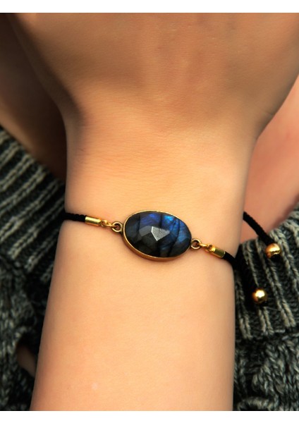 Doğal Taş Labradorit Doğal Taşlı Asansörlü Ayarlanabilir Bileklik EUB7LBT modelleri