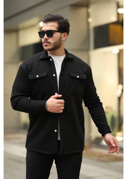 Mrs 3 Iplik Cepli Gömlek Siyah