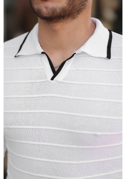 Tmb Hemşire Yaka Şeritli Triko Kazak Beyaz modelleri