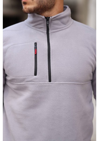 Yarım Fermuar Polar Gri fiyatları