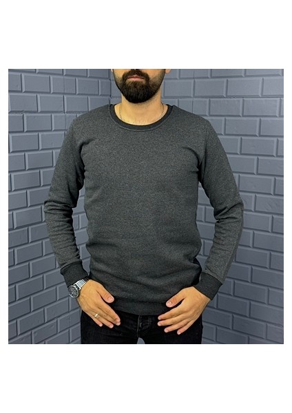 Betep 2 Iplik Düz Sweat Füme