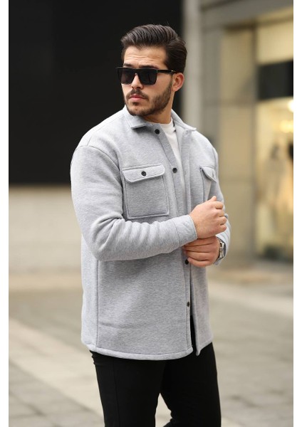 Mrs 3 Iplik Cepli Gömlek Açık Gri modelleri