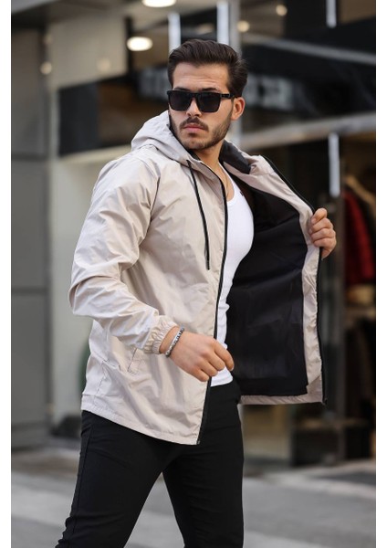 Tmb Tam Fermuar Astarlı Yağmurluk Krem