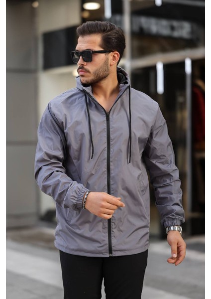 Tmb Tam Fermuar Astarlı Yağmurluk Gri