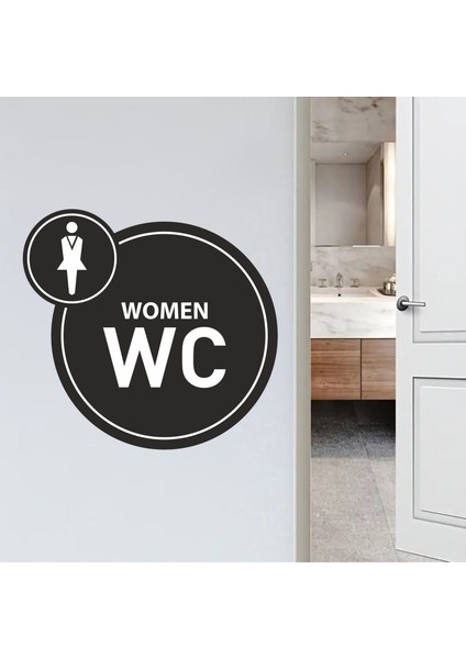 Wc Women 18 x 17 cm Tabela Levha Yönlendirme Kompozit Metal (Folyo Kesim ) fiyatları