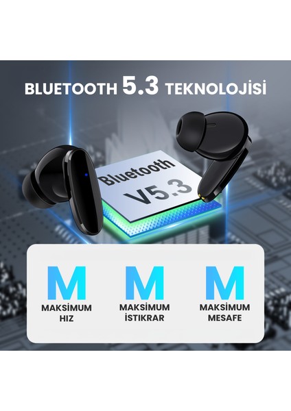 AUT205 Tws Bluetooth Kulaklık HT22 - Oval Tasarım - Kablosuz - Şarj Kutulu - Ios ve Android Uyumlu - Stereo Ses - Black