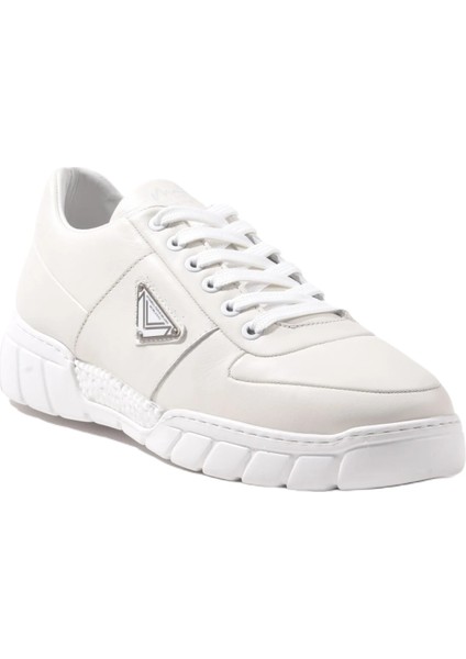19557 Yüksek Confort Deri Spor Ayakkabı Kırık Beyaz fiyatları