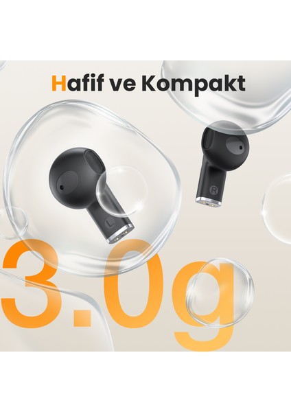 AUT209 Tws Şeffaf Bluetooth Kulaklık - Kablosuz - Şarj Kutulu - Ios ve Android Uyumlu - Dokunmatik Kontrol - Black
