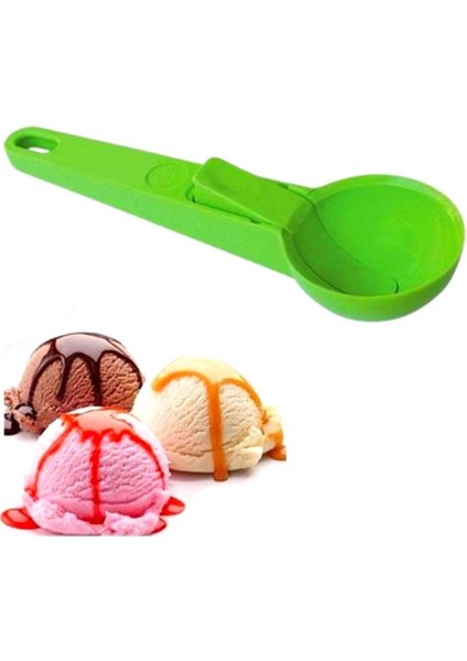 Pratik Mandallı Plastik Dondurma Servis Sunum Kepçesi Kaşığı (4767) - MCT1436-2133