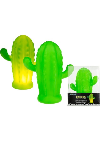 Pilli Silikon LED Işıklı Sevimli Kaktüs Gece Lambası Aydınlatması (4767) - MCT6418-4812