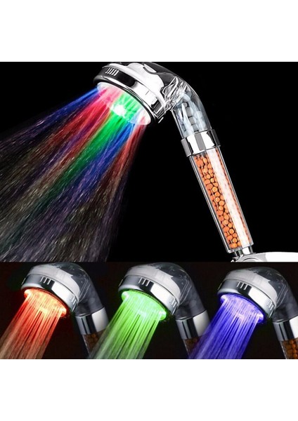 Renk Değiştiren LED Işıklı Su Tasarruflu Basınçlı Duş Başlığı (4767) - MCT6744-1369