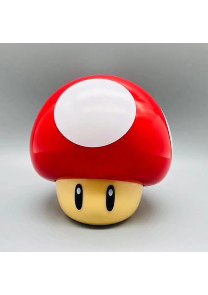 Mucit Manda Super Mario Mantarı Gecelambası USB Şarjlı, Taşınabilir, Sesli Dekoratif Lamba