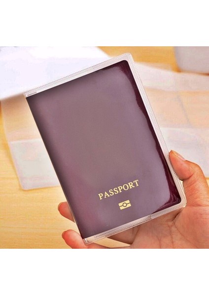 Şeffaf Pasaport Kılıfı - Pasaport Cüzdanı - Pasaport Koruma Kabı - Pasaport Koruyucu - Pasaportluk 1 Adet
