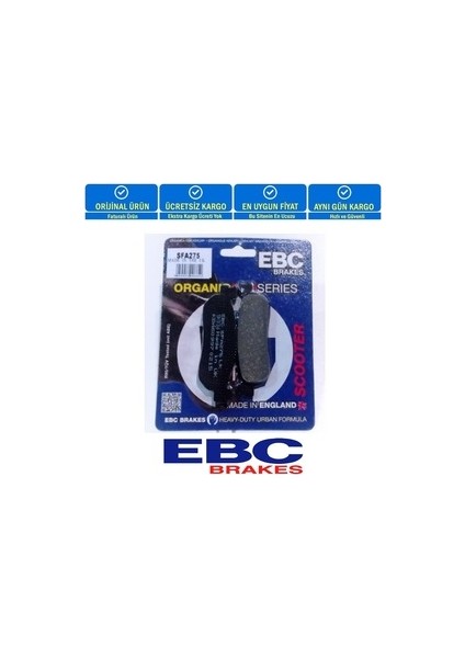 Ebc SFA275 Scooter Fren Balatası