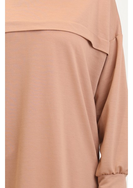 Iki Iplik Tunik Pantolon Ikili Takım 0549-04 Sütlü Kahve fırsatları