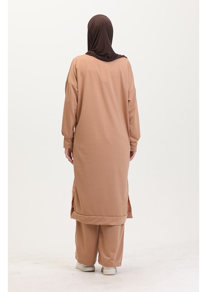 Iki Iplik Tunik Pantolon Ikili Takım 0549-04 Sütlü Kahve indirimleri