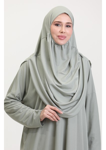 Çantalı Pratik Namaz Elbisesi 1973-11 Çağla Yeşil fırsatları