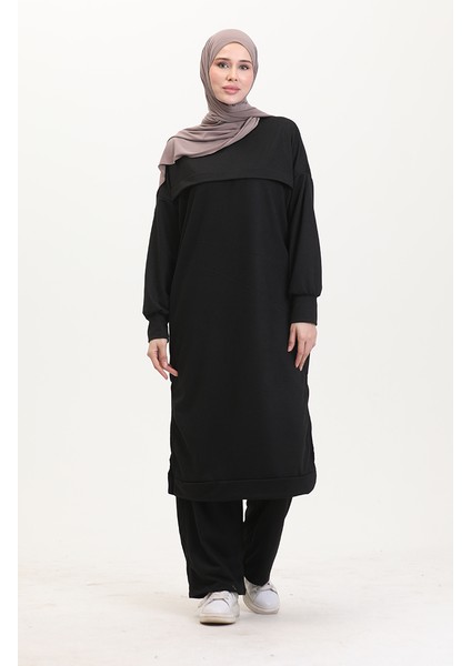 Iki Iplik Tunik Pantolon Ikili Takım 0549-05 Siyah fiyatları