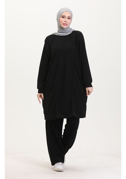 Astana Kumaş Tunik Pantolon Ikili Takım 0551-01 Siyah fiyatları