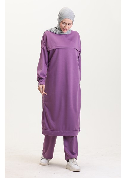 Iki Iplik Tunik Pantolon Ikili Takım 0549-06 Lila fiyatları