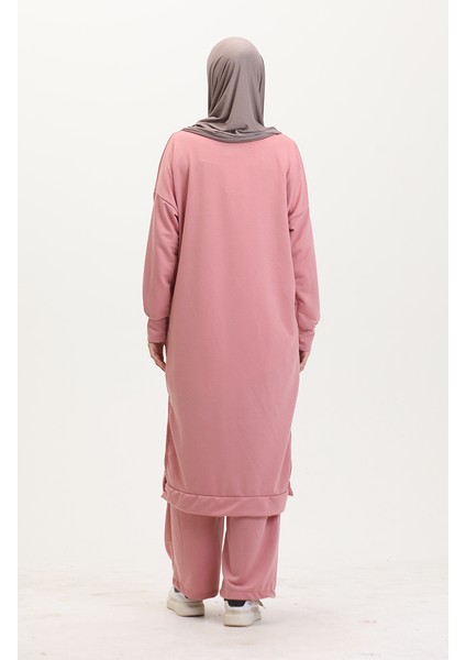 Iki Iplik Tunik Pantolon Ikili Takım 0549-01 Gül Kurusu indirimleri