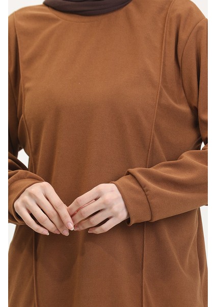 Astana Kumaş Tunik Pantolon Ikili Takım 0551-02 Taba fırsatları