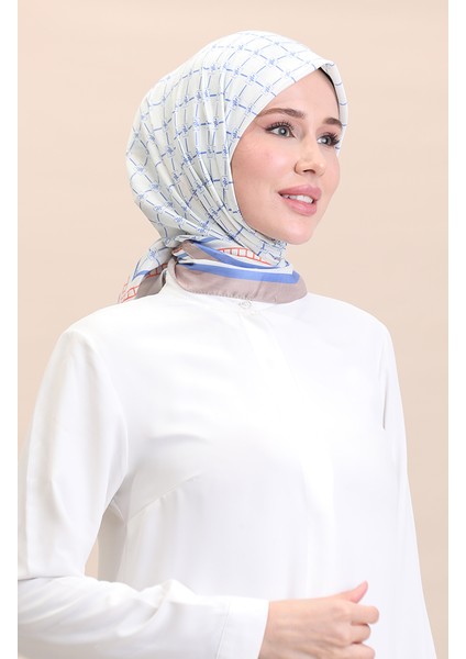 Soft Pamuk Eşarp 19091-11 Beyaz Kot Mavi fiyatları