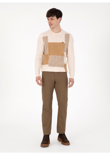 Klasik Yaka Regular Fit Krem Erkek Kazak G081SZ0TK.000.1957127