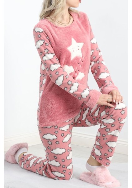 Sbn Kadın Polar Pijama Takımı Pembe