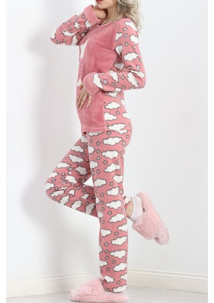 Sbn Kadın Polar Pijama Takımı Pembe