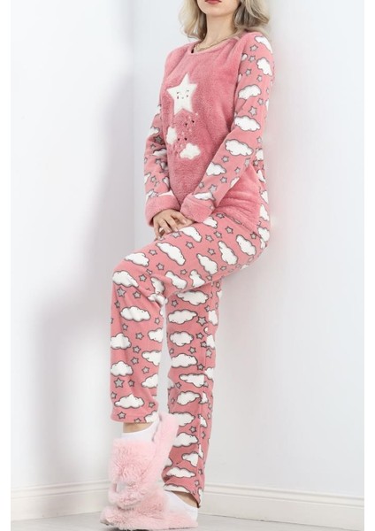 Sbn Kadın Polar Pijama Takımı Pembe