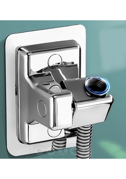 Kendinden Yapışkanlı Duş Başlığı Tutucu, 360 Derece Ayarlanabilir, Gümüş (Yurt Dışından) fiyatları