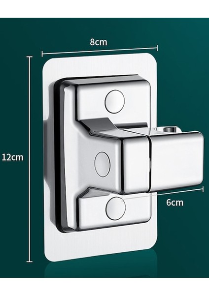 Kendinden Yapışkanlı Duş Başlığı Tutucu, 360 Derece Ayarlanabilir, Gümüş (Yurt Dışından) fırsatları