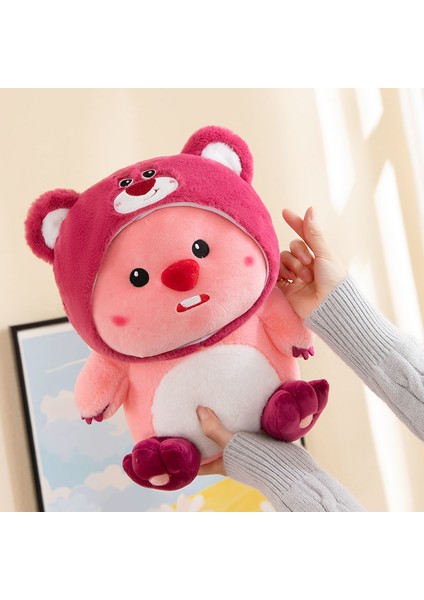 Ruby Çilek Ayı Peluş Oyuncak Sevimli Bebek Yastık Bebek 35CM (Yurt Dışından)