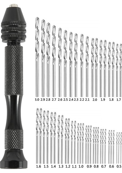 49 Adet 05 Mm3 mm Hassas Matkap Uçları Mikro El Matkabı Döner Aleti ile (Yurt Dışından)