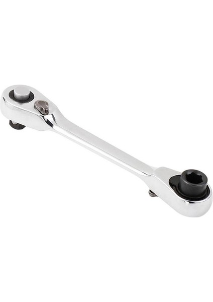 1pc Mini 1/4 Inç Çıft Uçlu Hızlı Soket Cırcır Anahtarı Krom Vanadyum Çelik Saplı Çok Yönlü Tornavida Bit Aracı (Yurt Dışından)
