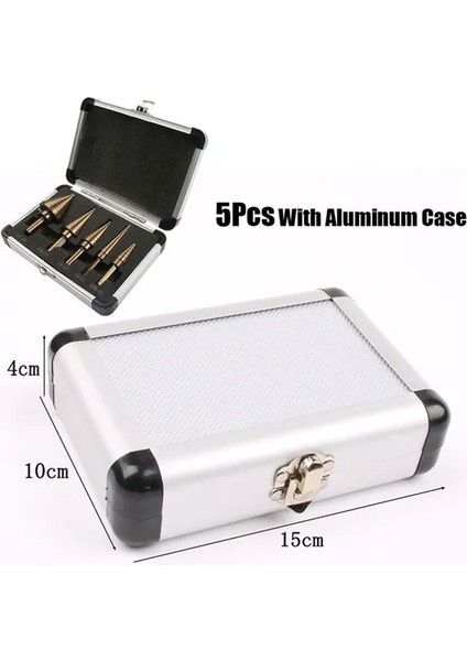 3/5 Pcs Hss Cobalt Multıple Hole 50 Ölçü Step Drıll Bıt Set Aluminum Case/pouchf ile (Yurt Dışından)