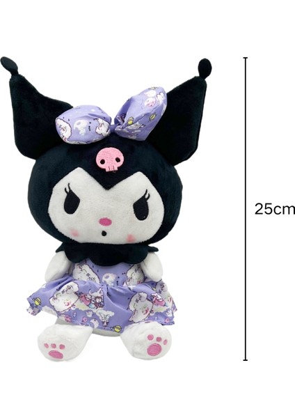 Kuromi Çapraz Giyinen Peluş Oyuncak 25CM (Yurt Dışından)