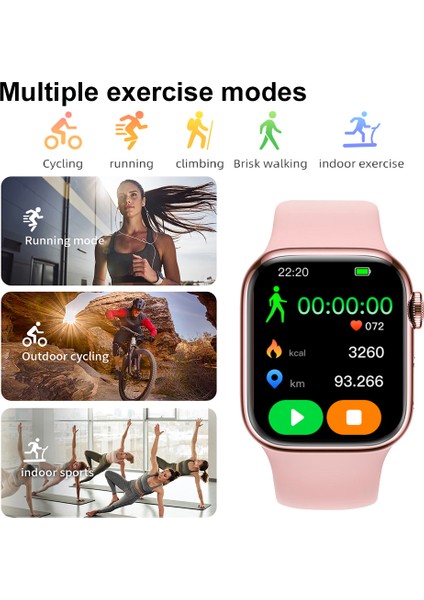 Izle 9 Max Akıllı Saat Nfc Oyunları Kablosuz Şarj Erkek Kadın Bluetooth Çağrı Spor Fitness Takipçisi (Yurt Dışından)