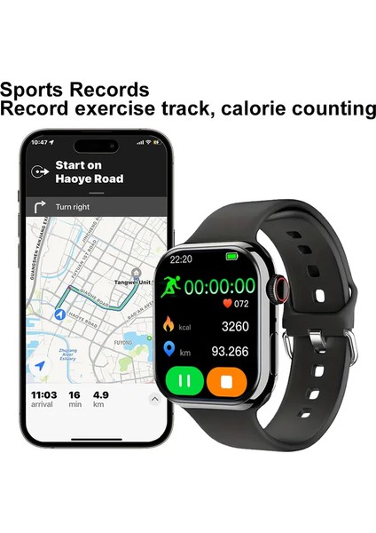 Happy World Shopping Izle 9 Max Akıllı Saat Nfc Oyunları Kablosuz Şarj Erkek Kadın Bluetooth Çağrı Spor Fitness Takipçisi (Yurt Dışından)