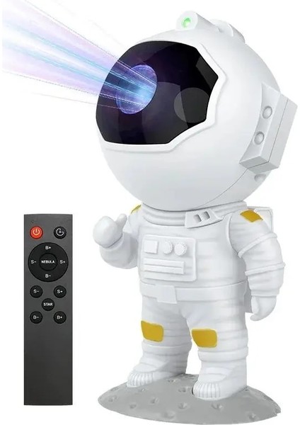 Galaxy Astronot Yıldızlı Projektör Gece Lambası LED Yıldız Gökyüzü Bulutsusu Dekorasyon Yatak Odası Ev Çocuk Doğum Günü Hediyesi (Yurt Dışından)