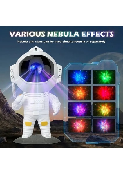 Galaxy Astronot Yıldızlı Projektör Gece Lambası LED Yıldız Gökyüzü Bulutsusu Dekorasyon Yatak Odası Ev Çocuk Doğum Günü Hediyesi (Yurt Dışından) fırsatları