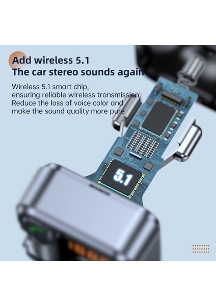 Fm Verici Handsfree Araba Bluetooth 5.1 Mp3 Çalar Stereo Araba Fm Modülatör PD30W Hızlı Araç Şarj Aux Bluetooth Adaptörü (Yurt Dışından) modelleri